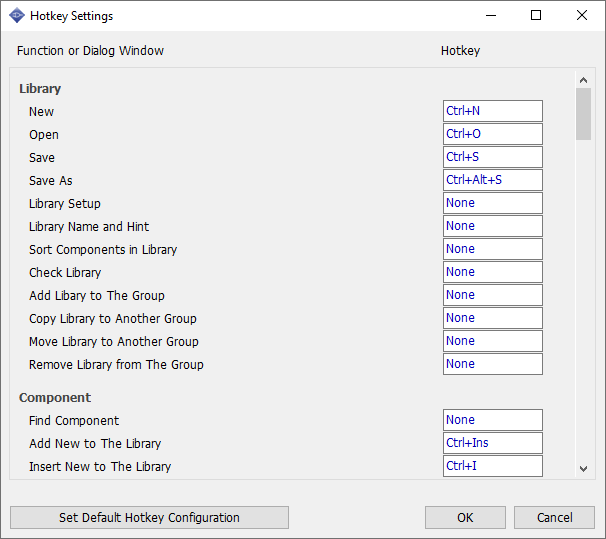Hotkey setting wind