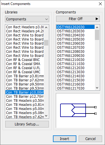 Insert components CE