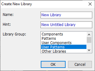Pat Ed Create New Library