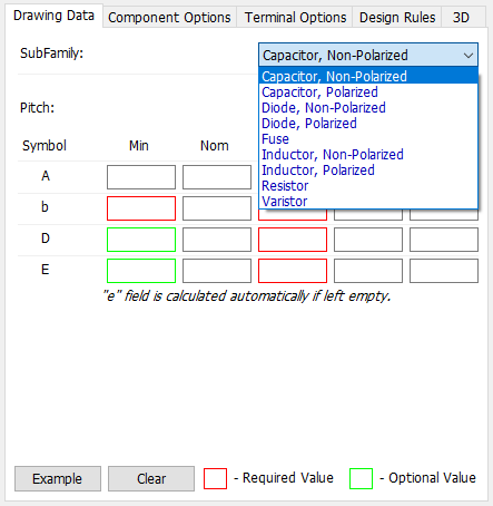 PatGen - Axial Drawing data