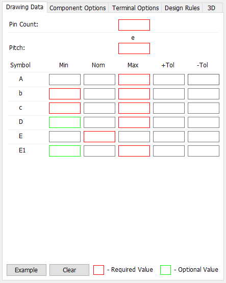 PatGen - DIP Drawing Data