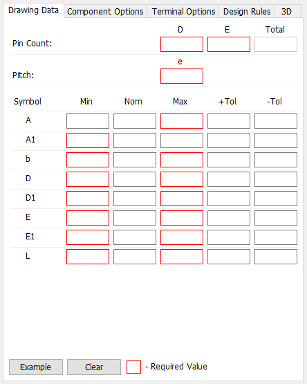 PatGen - QFP Drawing data