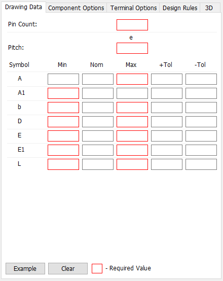 PatGen - SOIC Drawing Data