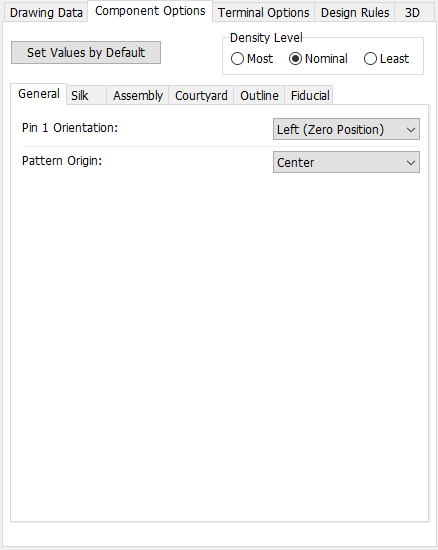 QFN w tab Component Options