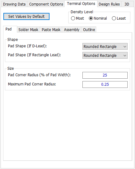 QFN w Tab Terminal Options