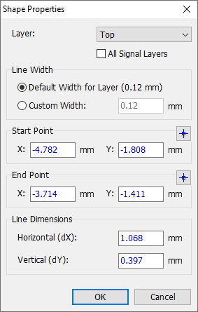 Shape Properties - line