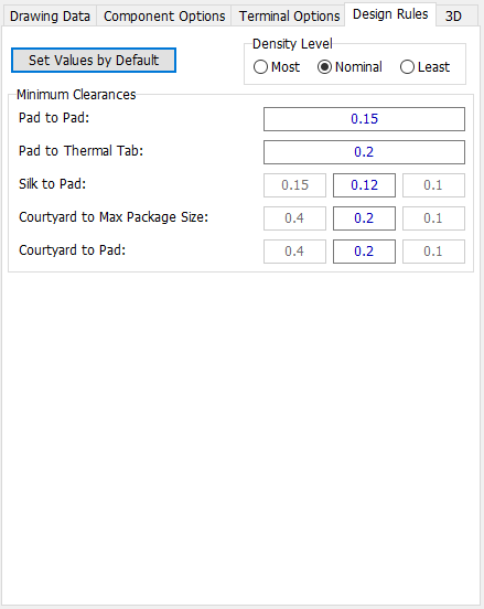 SON w Tab Design rules