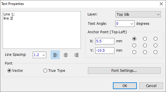 Text properties