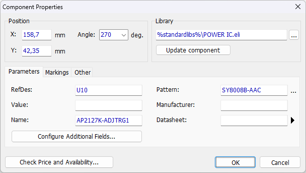 Component properties 5.3
