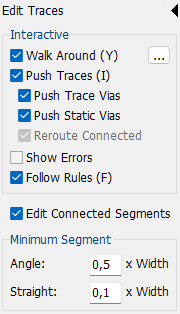 Edit Traces panel