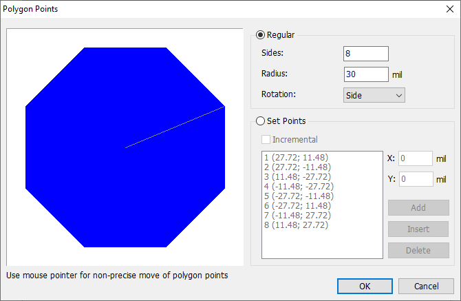 Pad Polygon Points