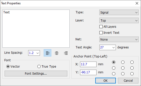 Properties - Text