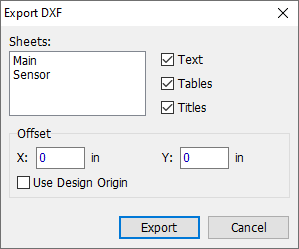 Export DXF