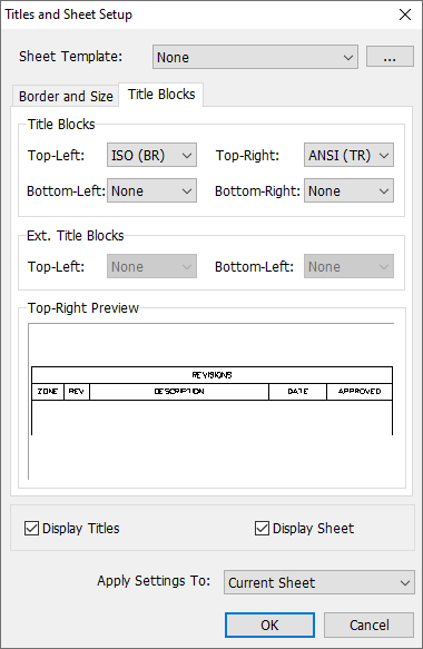 Titles and Sheets Title Blocks